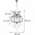Φωτιστικό Μονόφωτο Μεταλλικό Κρύσταλλα και Γυαλί σε Χρώμιο 5250-CH